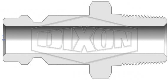BR1GM2-B-E-7 by Dixon Valve | Pneumatic Quick Disconnect Coupling | BR-Series | 1/4" Male BSPP x 1/8" 21-Series Interchange | Plug | Brass