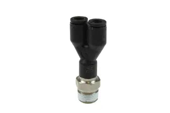 CL882504 by Coilhose | COILOCK™ Push-To-Connect Fitting | Dual Tube Male Connector | 5/32" Tube OD x 1/4" Male NPT Thread | Y
