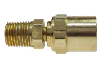 RM061006 by Coilhose | Hose Fitting | 3/8" Hose ID | 5/8" Hose OD | 3/8" Male NPT Thread | Reusable Rigid | Straight | Brass