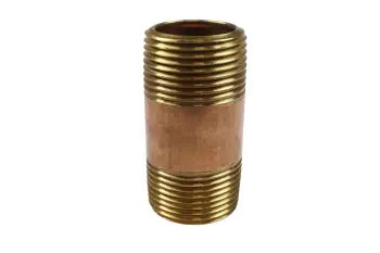 NL0802 by Coilhose | Pipe Fitting | Long Nipple | 1/2" Male NPT Thread | Brass | 2" Length