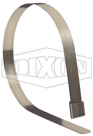 FO10 by Dixon Valve | FO-Series | Open End Center Punch Band Clamp | 5/8" Band Width | 2-1/2" Clamp ID | Galvanized Steel Band & Buckle | Box of 50