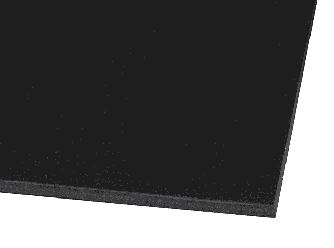 CI-2P06x48x18 by Kuriyama | Commercial Grade Cloth-Inserted SBR Sheet Rubber | 60 Duro Hardness | Shore Durometer A | Black | 3/16" x 48" | 18ft Roll