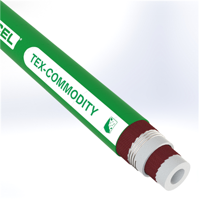 COMM-12.0-25 by Texcel | TEX-COMMODITY Series | FDA Commodity Hose | 12" Hose ID | 50 PSI | 20 in/Hg Vacuum Rated | Green