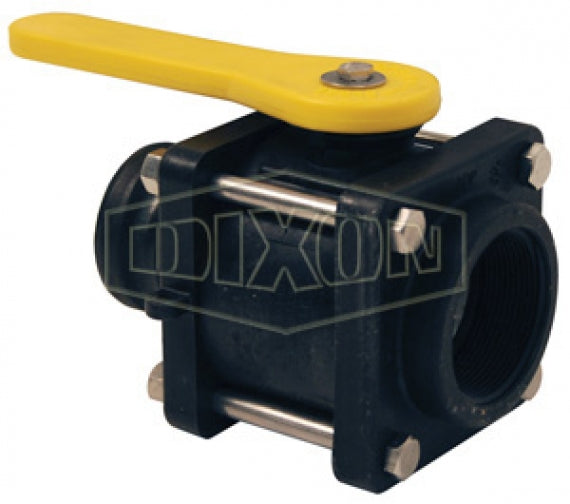 PVFPSA200 by Dixon Valve | Compact Bolted Ball Valve | Full Port | 2" Female NPT x 2" Male Adapter | Polypropylene