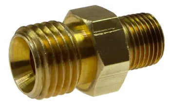 MA0604 by Coilhose | Hose Fitting | 3/8" Male NPS x 1/4" Male NPT Thread | Male Adapter for Ball Type Fittings | Straight | Brass