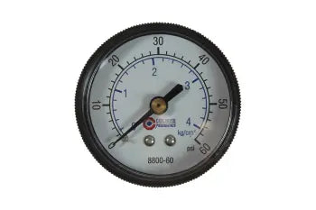 8800-60 by Coilhose | 27 Modular Series Regulator Accessory | 2" Dial Gauge (0-60 PSI) | 1/4" Back Mount