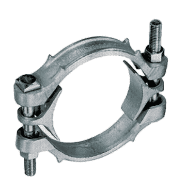 DB675 by Kuriyama | Double Bolt Hose Clamp | Finish: Zinc Plated | Size Range: 6-1/8" - 6-7/8" | Torque: 60 ft. lbs. | Ductile Iron