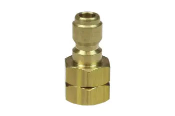 1102STB by Coilhose | Straight Through Series Connector | 1/4" Female NPT Thread | Straight | Brass