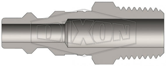 D4M3 by Dixon Valve | Pneumatic Quick Disconnect Coupling | DF-Series | 3/8" Male NPTF x 1/2" Industrial Interchange | Plug | Steel