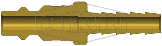 D4S4-B by Dixon Valve | Pneumatic Quick Disconnect Coupling | DF-Series | Hose Barb | 1/2" Hose ID x 1/2" Industrial Interchange | Plug | Brass