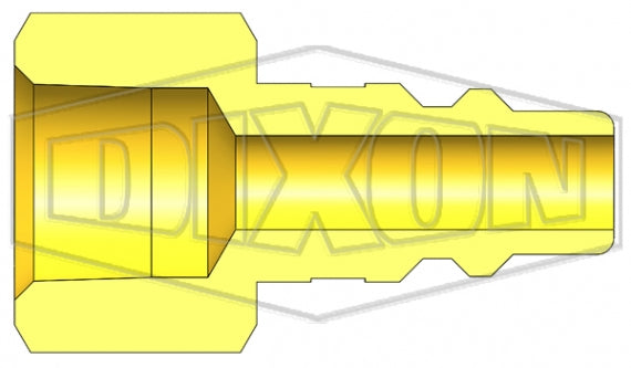 D2F2-B by Dixon Valve | Pneumatic Quick Disconnect Coupling | DF-Series | 1/4" Female NPTF x 1/4" Industrial Interchange | Plug | Brass
