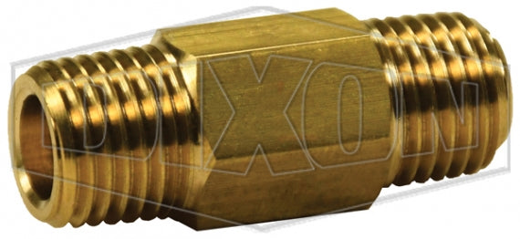ASP3102-40 by Dixon Valve | Pneumatic Disposable In-Line Nipple Filter | 1/4" Male NPT | 300 PSI | 20 SCFM Air Flow | 40 Micron Element | Brass