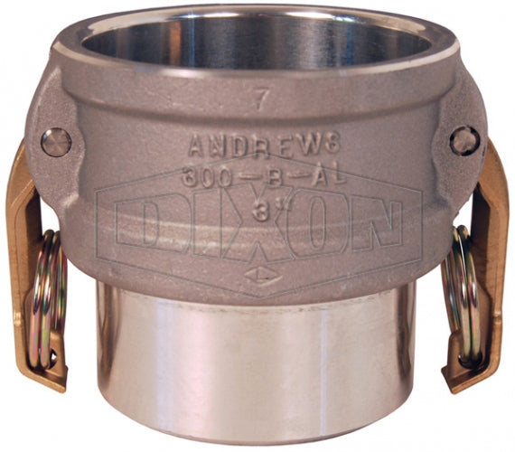 200DWBPSTAL by Dixon Valve | Cam & Groove Coupler for Welding | 2" Coupler Butt Weld x Schedule 40 Pipe/Socket Weld to Nominal Tubing | Aluminum