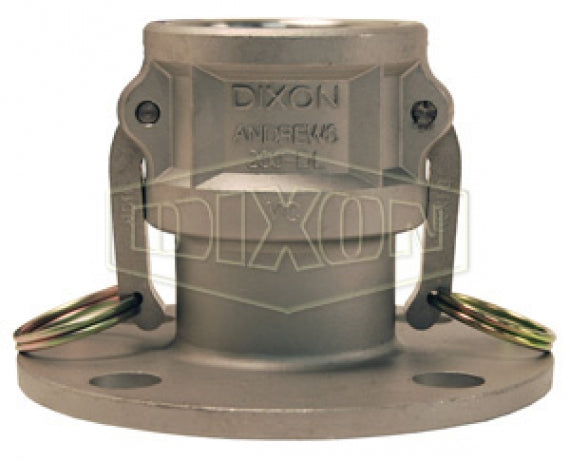 300-DL-SS by Dixon Valve | Cam & Groove Flange Adapter | 3" Coupler x 150# Flange | 7/16" Flange Thickness | 316 Stainless Steel