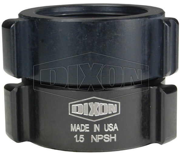 N53-15S15S Dixon Aluminum Swivel Female x Rigid Female Adapter - Style N53 - Rocker Lug - 1-1/2" Female NPSH x 1-1/2" Female NPSH