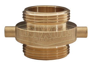 DMP2525F Dixon Cast Brass Double Male Pin Lug - 2-1/2" Male NST(NH) x 2-1/2" Male NST(NH)