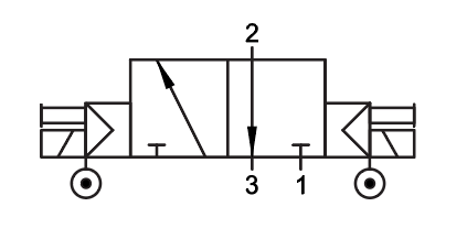 01VA130003N0201 by AIGNEP | 01V Control Valves Series | 3/2 Double Solenoid Ext Pilot 1/4" NPTF | 24V DC/3W coil | Black Con