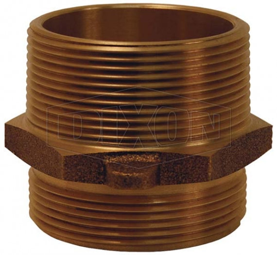 DMH20DR20 by Dixon Valve | Drum Thread Adapter | 2" Male NPSH x 2" Male NPT | Brass
