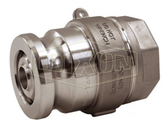 DBA73-150 Bayloc® by Dixon Valve | Dry Disconnect | 1-1/2" Female NPT x 2" Adapter | PTFE Encapsulated Silicone Seal | Stainless Steel