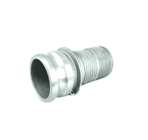 E250AC by Jason Industrial | 2-1/2" Cam and Groove Crimp Coupling | Part E | Male Adapter x Hose Shank | Aluminum