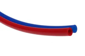 PT0606-100RB by Coilhose | Bonded Multi-Color Ribbon Tubing | 3/8" OD x 1/4" ID | Twin Tube | Red/Blue | Polyurethane | 100ft