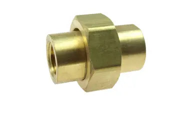 U004 by Coilhose | Pipe Fitting | Union | 1/4" Female NPT Thread | Straight | Brass