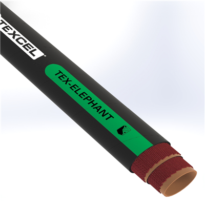 ELEP-16.0-25N by Texcel | TEX-ELEPHANT Series | Elephant Trunk Hose | 16" Hose ID | 50 PSI | Black