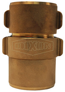 RS15175F Dixon Brass Expansion Ring Coupling for Single Jacket Fire Hose - Rocker Lug - Complete Set - 1-1/2" NST(NH) Thread - 1-3/4" Bowl