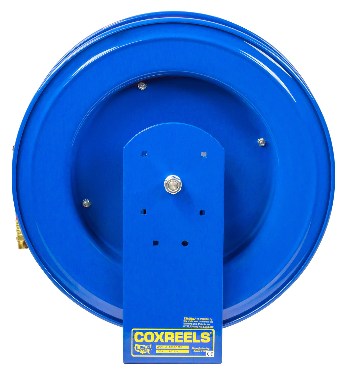EZ-E-LP-330 by Coxreels | EZ-E Series | 300 PSI EZ-Coil Safety Spring Driven Hose Reel for Air & Water | 3/8" Hose ID, 3/8" FNPT Inlet | Steel | 30ft Capacity, Hose Not Included
