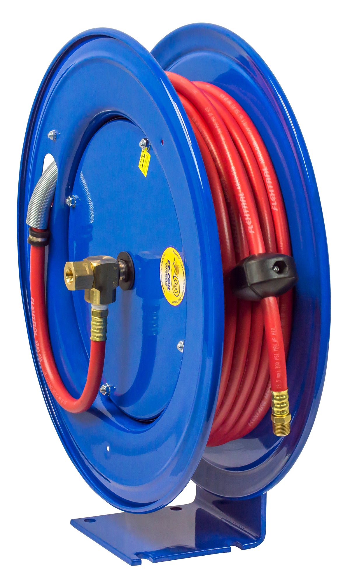 EZ-E-LP-350 by Coxreels | EZ-E Series | 300 PSI EZ-Coil Safety Spring Driven Hose Reel for Air & Water | 3/8" Hose ID, 3/8" FNPT Inlet | Steel | 50ft Capacity, Hose Not Included