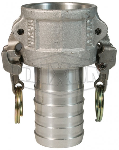 AC400EZ by Dixon Valve | EZ Boss-Lock Cam & Groove Coupler | Type C | 4" Coupler x 4" Hose Shank | Aluminum