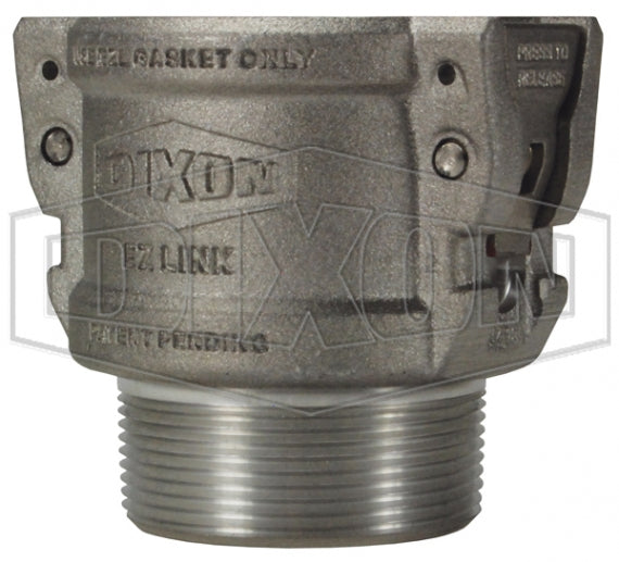 EZL300-B-AL by Dixon Valve | EZLink® Armless Cam & Groove Coupler | Type B | 3" Coupler x 3" Male NPT | Aluminum
