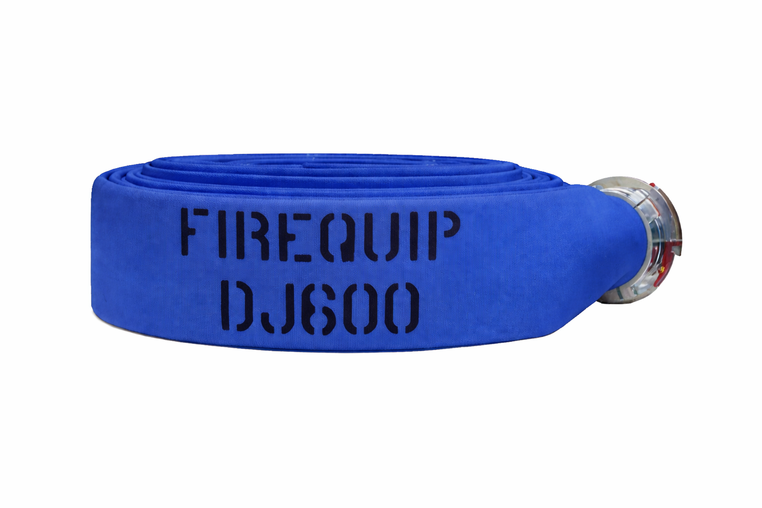 DJ50x25B50S by Snap-Tite | DJ600 Series | Double Jacket Polyester Fire Hose Assembly with EPDM Liner | 5" Hose I.D. with 5" Storzs | 300 PSI | Blue | 25ft Length