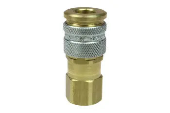 110 by Coilhose | Megaflow™ Automatic High Flow Series Coupler | Automatic | 1/4" Body Size | 1/4" Female NPT Thread | Straight | Brass (Type 11)