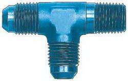 FBM2125 (FCM2125) Eaton Aeroquip® -06 Male AN x 1/4" Male Pipe Run x -06 Male AN Tee Adapter - Blue Anodized Aluminum