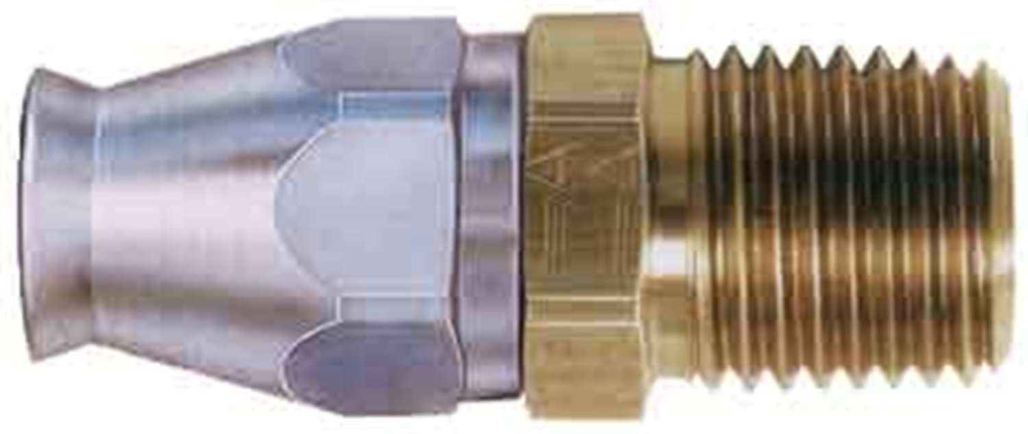 FBM3088 (FCM3088) Eaton Aeroquip® -04 Teflon™ Hose Fitting - Reusable Male Pipe - 1/8" Thread - Straight - Steel