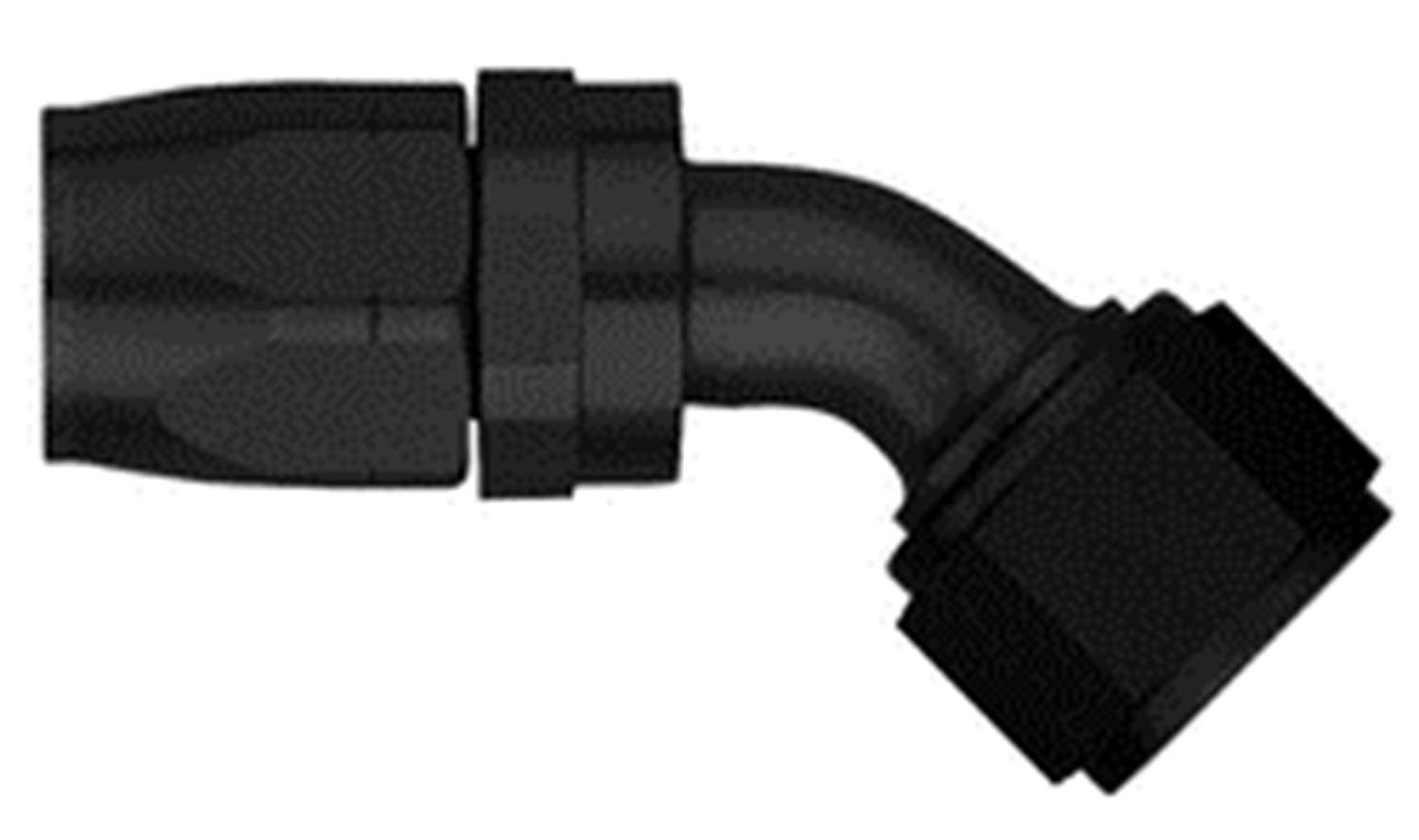 FBM4425 (FCM4425) Eaton Aeroquip® -12 Reusable S.A.E. 37° (JIC/AN) Swivel 45° Elbow Fitting - Black Anodized Aluminum