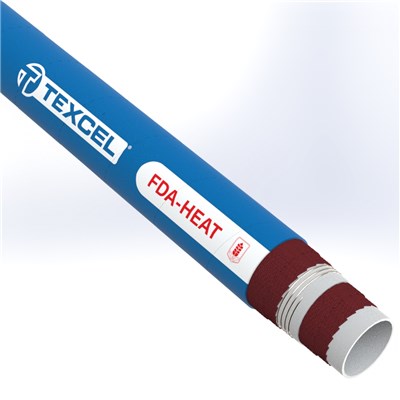 FDAHEAT-3.0 by Texcel | FDA-HEAT Series | FDA Hot Air Blower Hose | 3" Hose ID | 150 PSI | 29 in/Hg Vacuum Rated | Blue