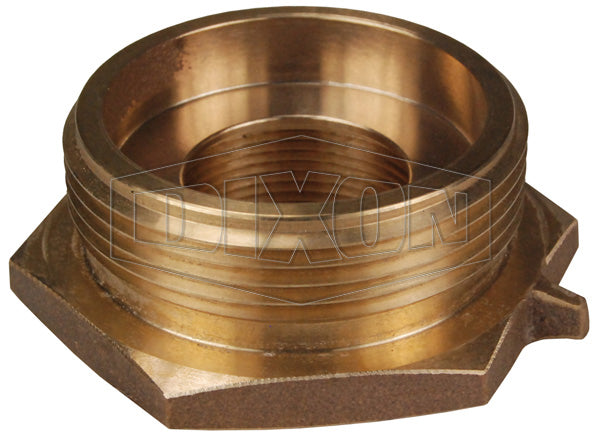 FM15S15F-D Dixon Cast Brass Female to Male Hex Nipple - 1-1/2" Female NPSH x 1-1/2" Male NST(NH) (Domestic)