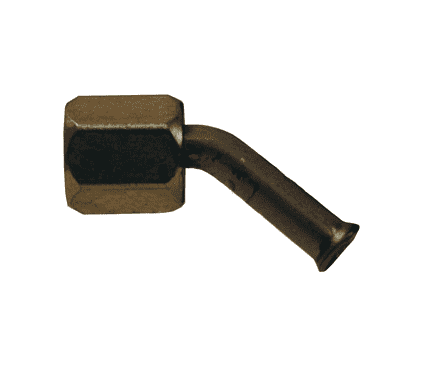 FMF500-45 Dixon Valve Carbon Steel 45 deg. Elbow Fem. Weld End Metal Hose Fitting (Nut & Sleeve) - 3/4" - 16 Fem. Threaded 37 deg. JIC x Weld End - 1/2" Tube OD