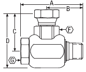 FS65000-0808-01 Aeroquip by Danfoss | 1/2" Female Pipe NPSM x 1/2" Male Pipe | 90° Elbow | Carbon Steel