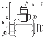 FS65004-0404-01 Aeroquip by Danfoss | 1/4" Male JIC x 1/4" Male JIC | 90° Elbow | Steel