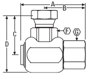 FS65005-0606-01 Aeroquip by Danfoss | 3/8" Female Pipe Swivel NPTF x 3/8" Female Pipe | 90° Elbow | Zinc-Plated Steel
