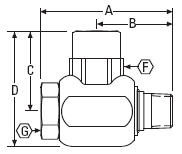 FS65007-0404-01 Aeroquip by Danfoss | 1/4" Female Pipe Swivel NPTF x 1/4" Male Pipe NPTF | 90° Elbow | Steel