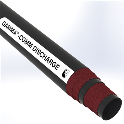 GCOMM-D-B1-5.0-100N by Texcel | GAMMA™-COMM DISCHARGE Series | Commodity Discharge Hose | 5" Hose ID | 75 PSI | Black