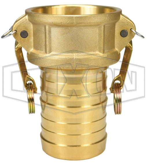 G125-C-BR by Dixon Valve | Global Cam & Groove Coupler | Type C | 1-1/4" Coupler x 1-1/4" Hose Shank | ASTMC38000 Forged Brass