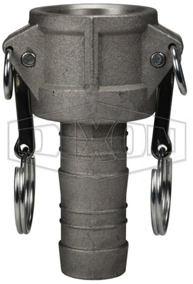 G100-C-AL by Dixon Valve | Global Cam & Groove Coupler | Type C | 1" Coupler x 1" Hose Shank | A380 Permanent Mold Aluminum (Stainless Handles)