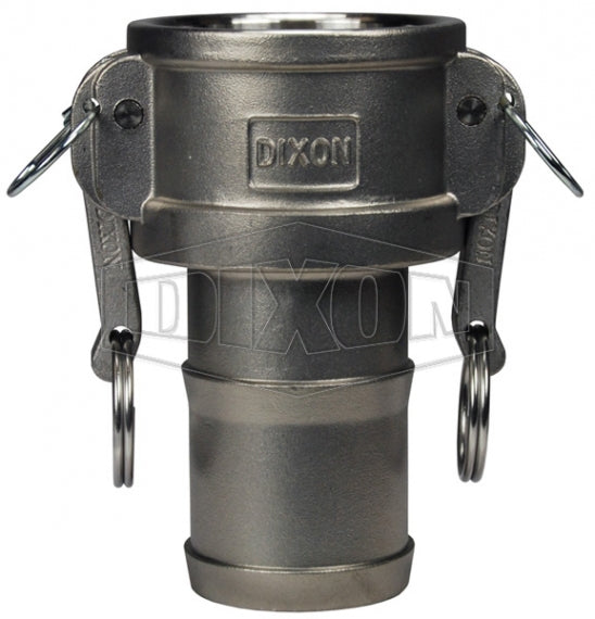 G75-C-SS by Dixon Valve | Global Cam & Groove Coupler | Type C | 3/4" Coupler x 3/4" Hose Shank | 316 Investment Cast Stainless Steel