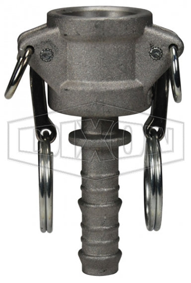 G75-C-AL by Dixon Valve | Global Cam & Groove Coupler | Type C | 3/4" Coupler x 3/4" Hose Shank | A380 Permanent Mold Aluminum (Stainless Handles)