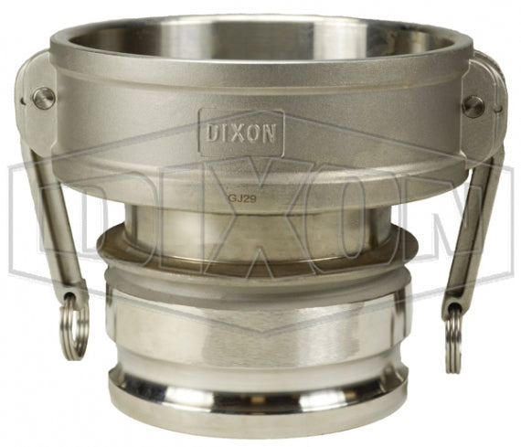 2010-DA-SS by Dixon Valve | Cam & Groove Reducer (Jump Size) Coupling | Type DA | 2" Coupler x 1" Adapter | 316 Stainless Steel